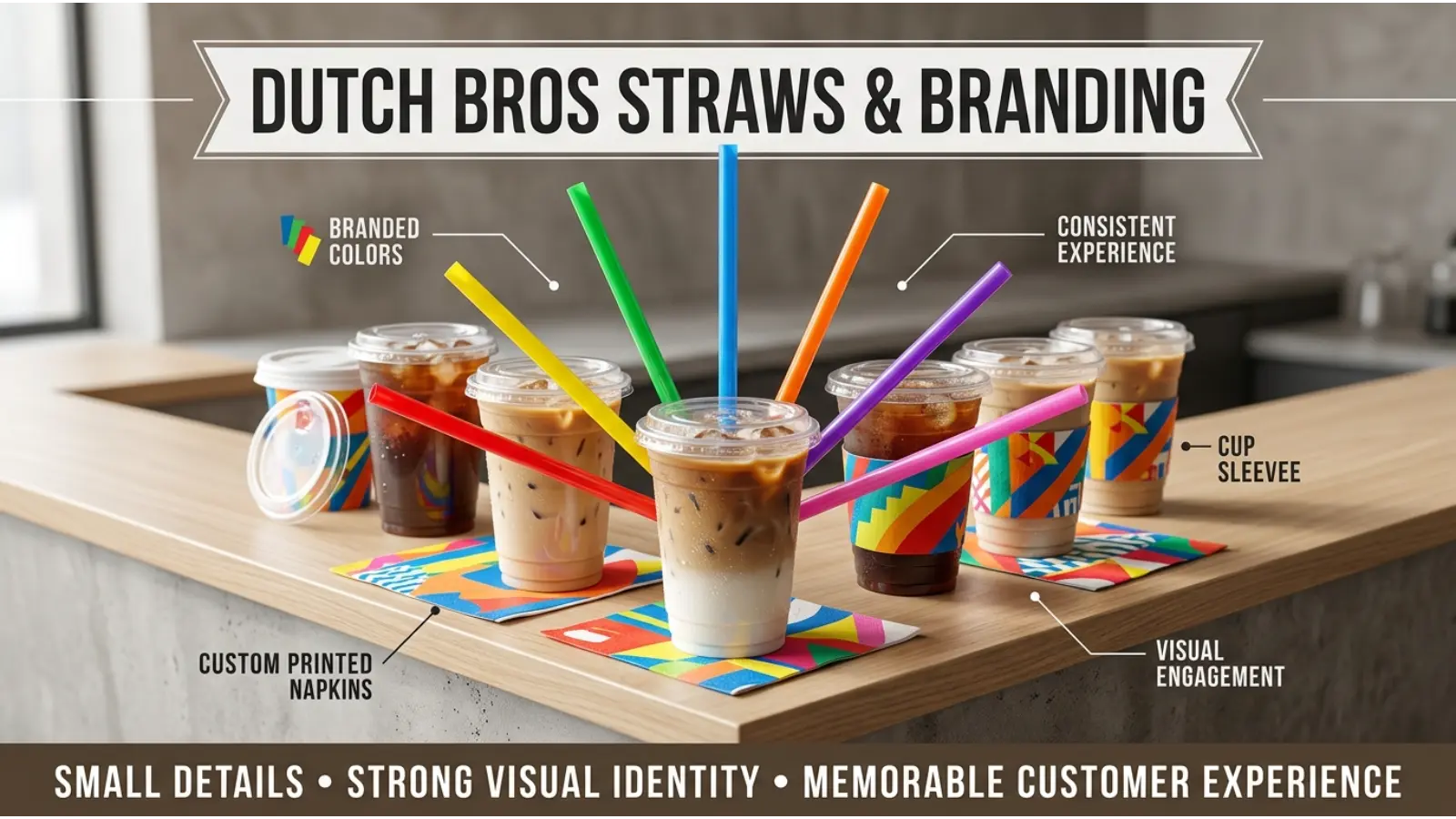 Dutch Bros Straws and Branding