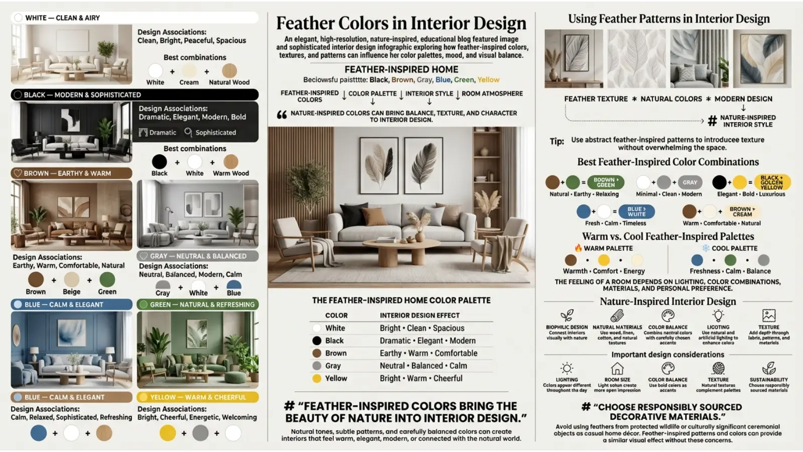 Feather Colors in Interior Design