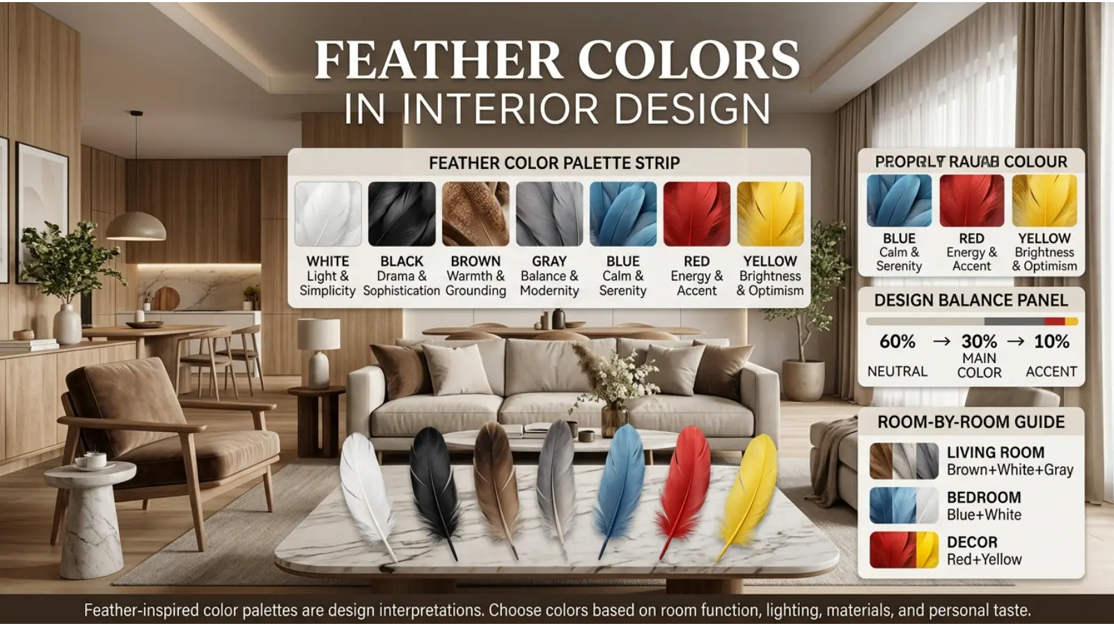 Feather Colors in Interior Design