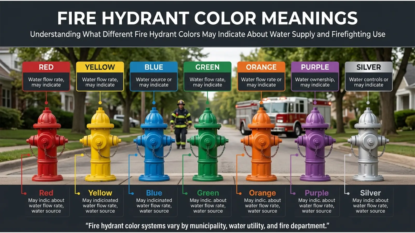 Fire Hydrant Color Meanings