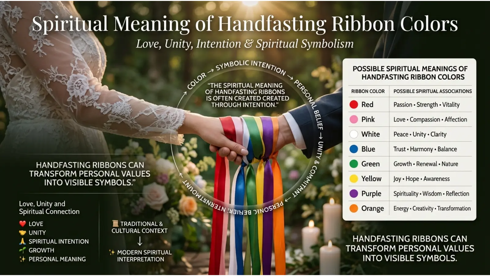 Spiritual Meaning of Handfasting Ribbon Colors