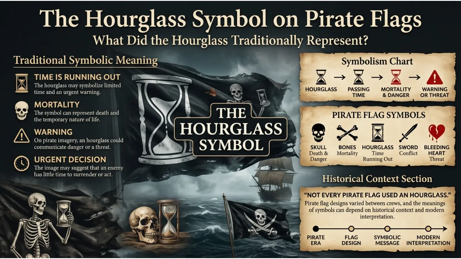 The Hourglass Symbol on Pirate Flags