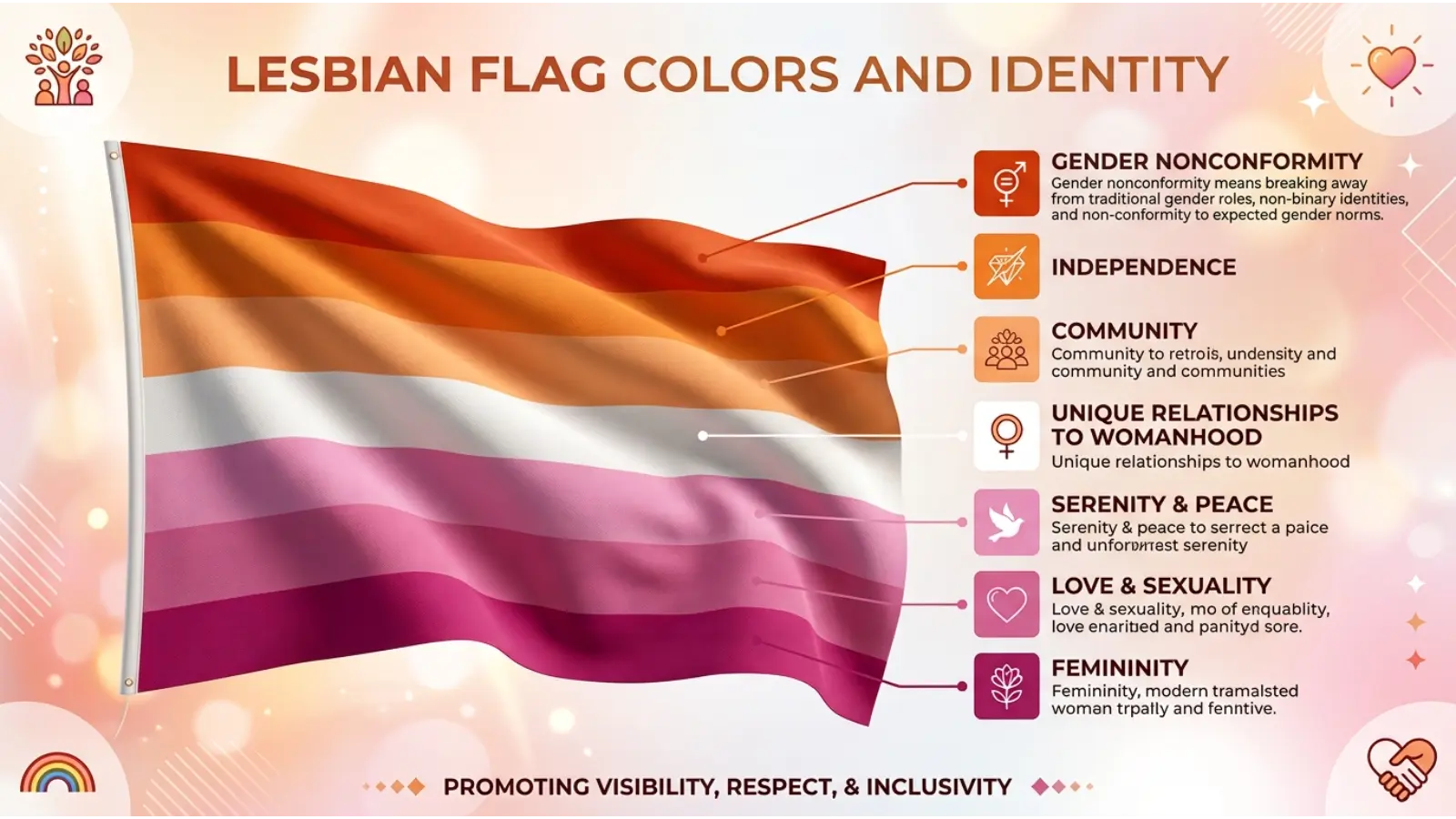 Lesbian Flag Colors and Identity