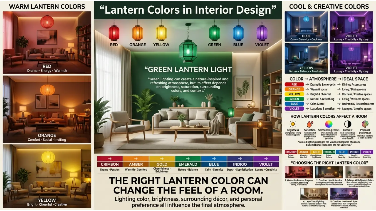 Lantern Colors in Interior Design