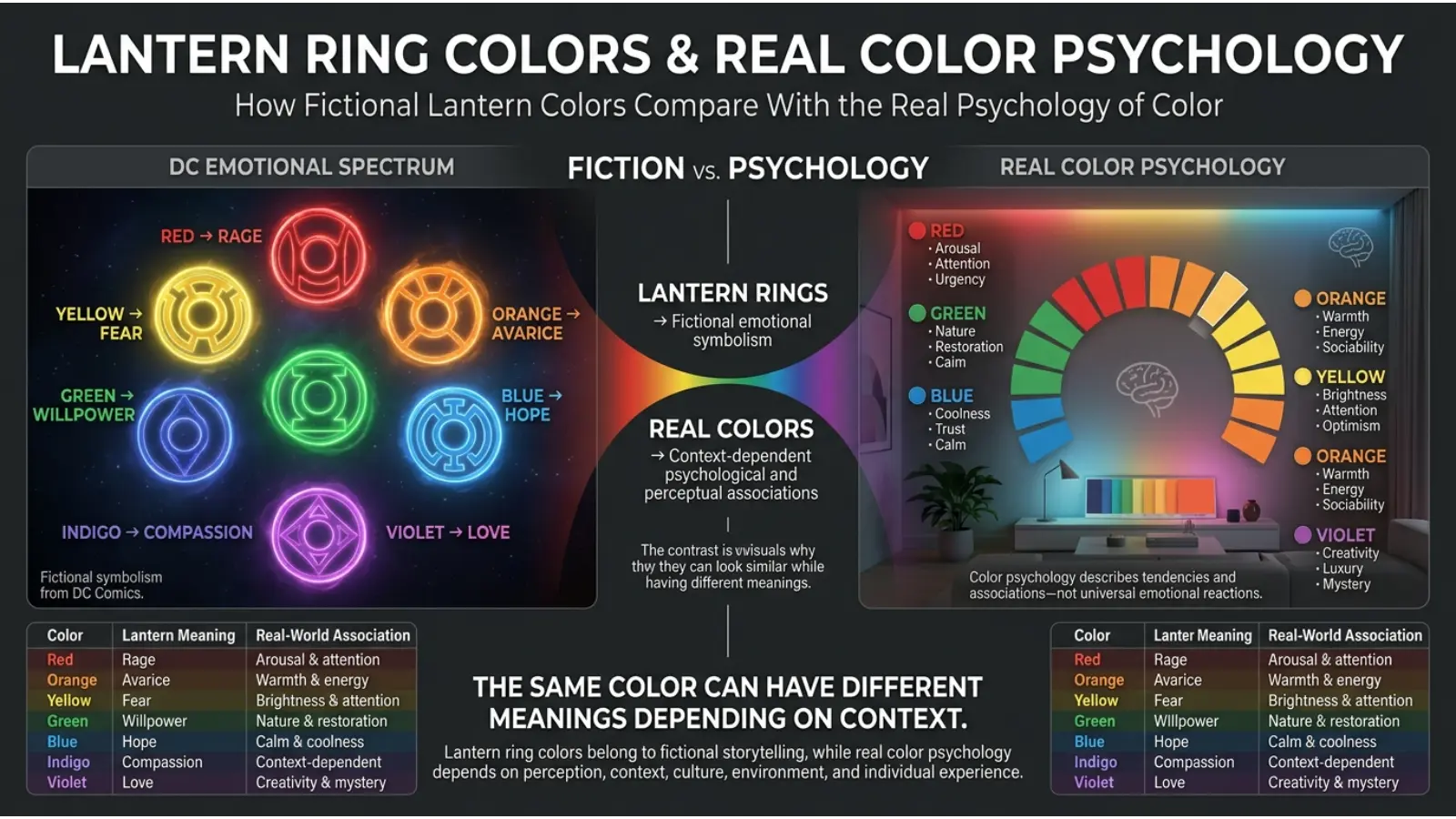 Lantern Ring Colors and Real Color Psychology