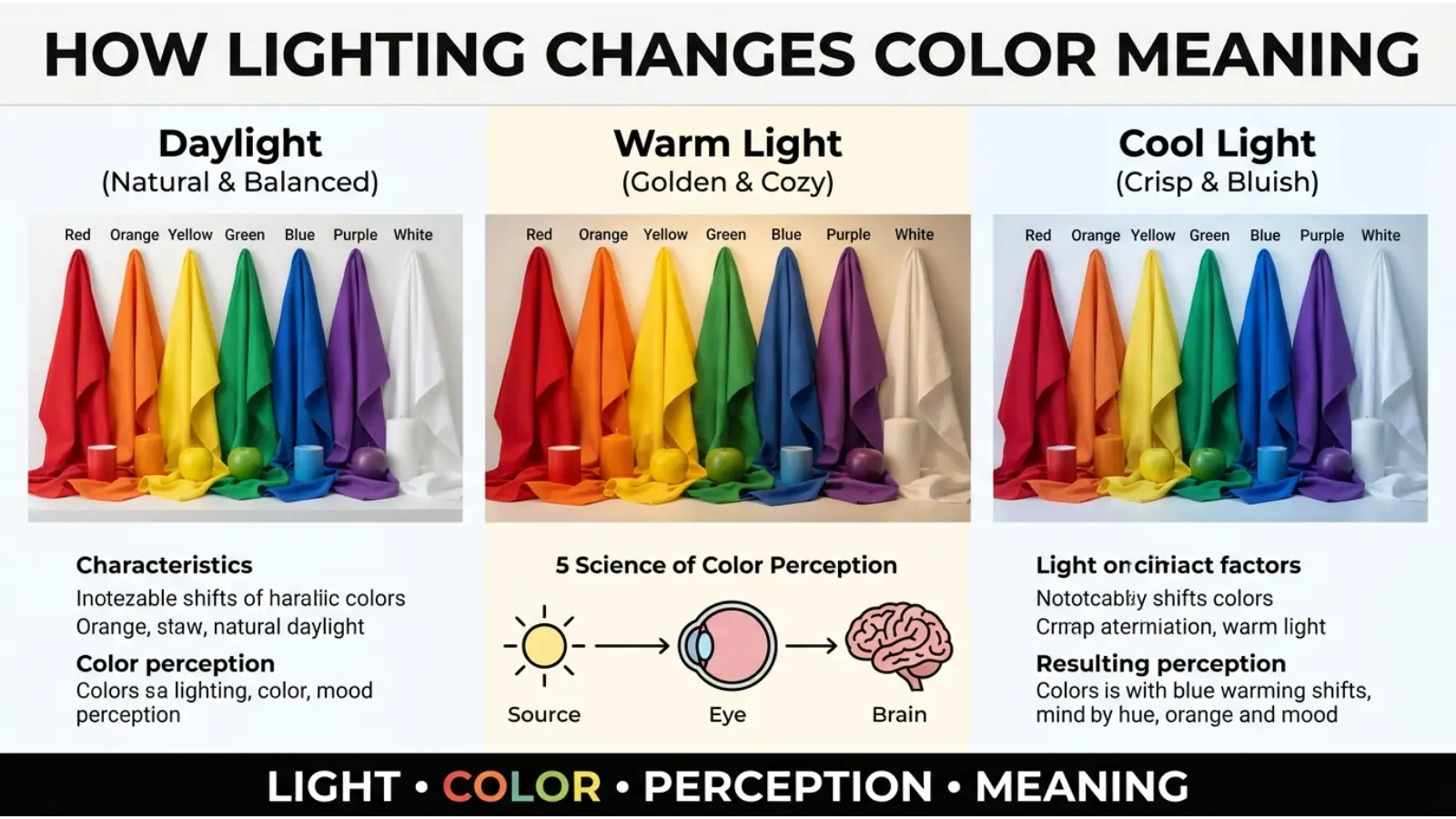 How Lighting Changes Color Meaning