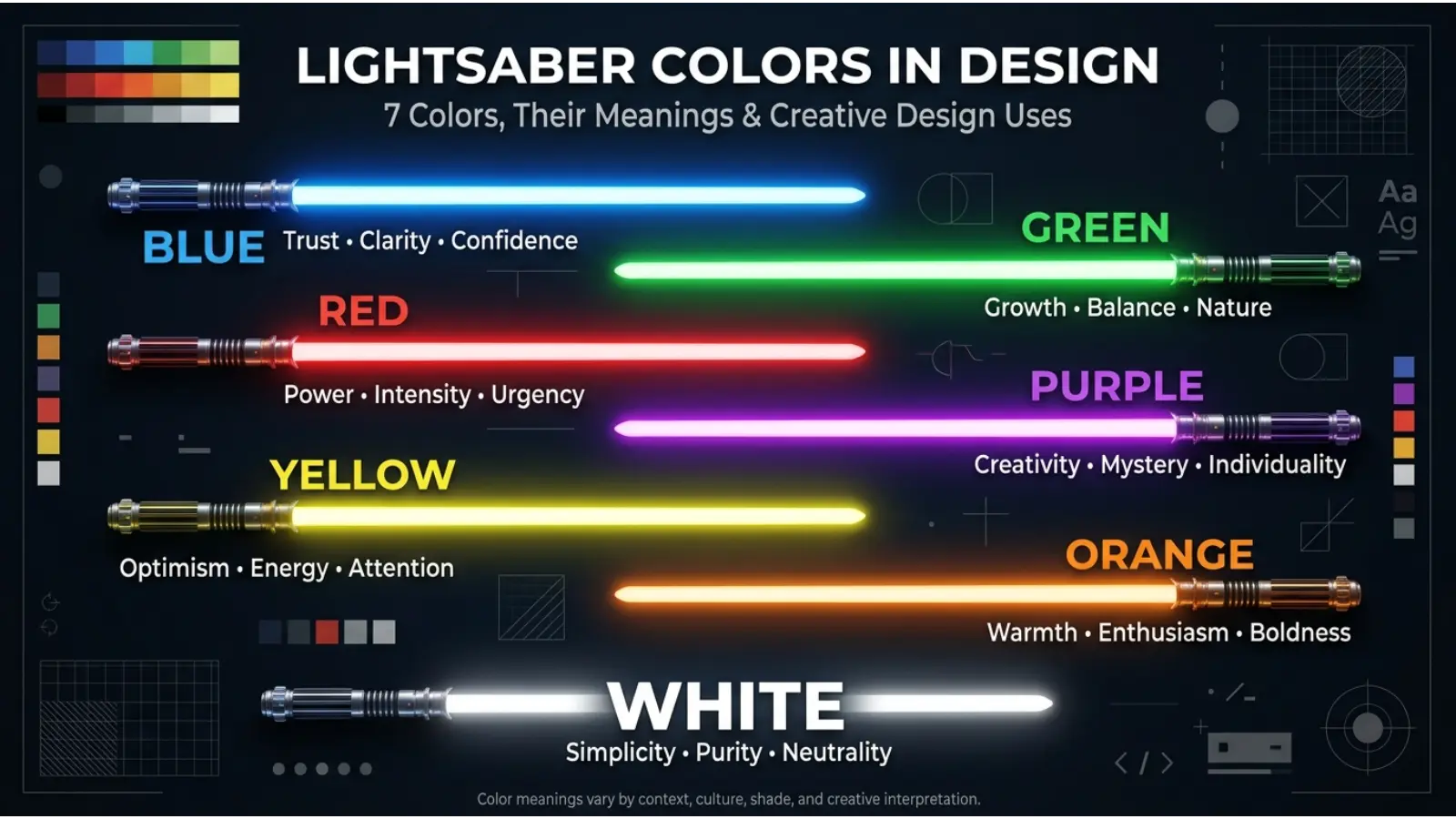 Lightsaber Colors in Design