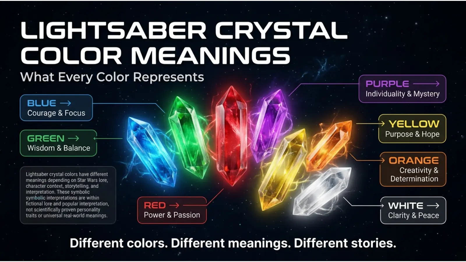 Lightsaber Crystal Color Meanings