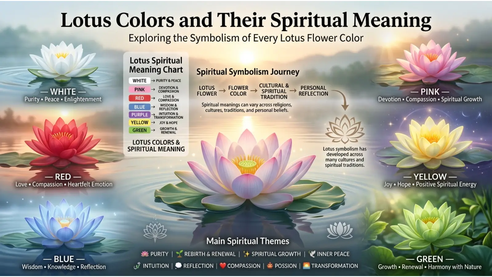 Lotus Colors and Their Spiritual Meaning
