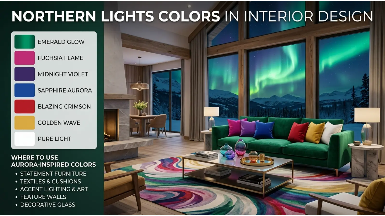 Northern Lights Colors in Interior Design