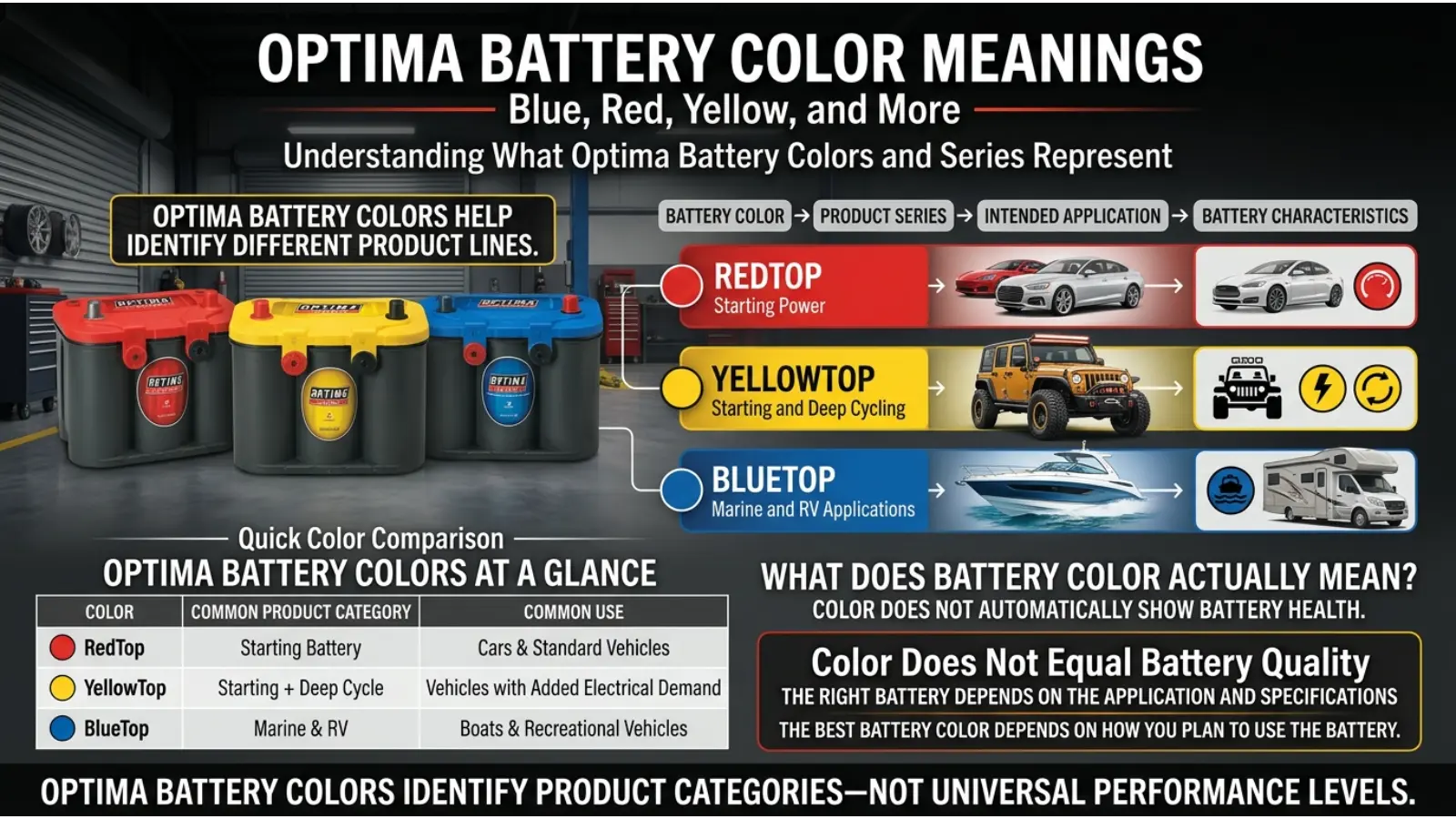 Optima Battery Color Meanings