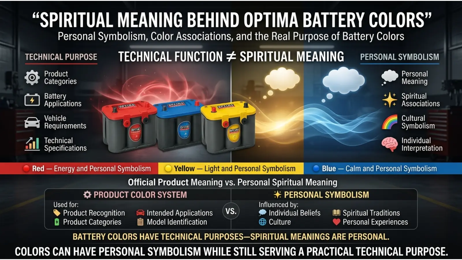 Spiritual Meaning Behind Optima Battery Colors