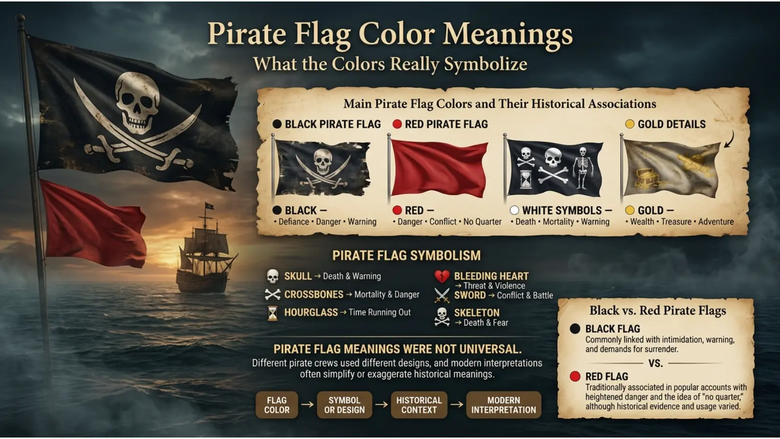 Pirate Flag Color Meanings