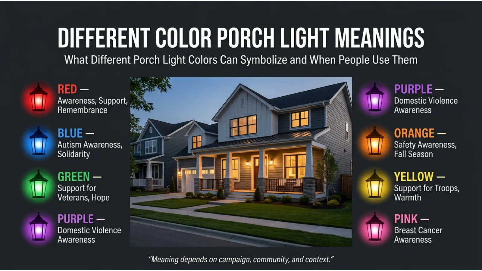 Different Color Porch Light Meanings
