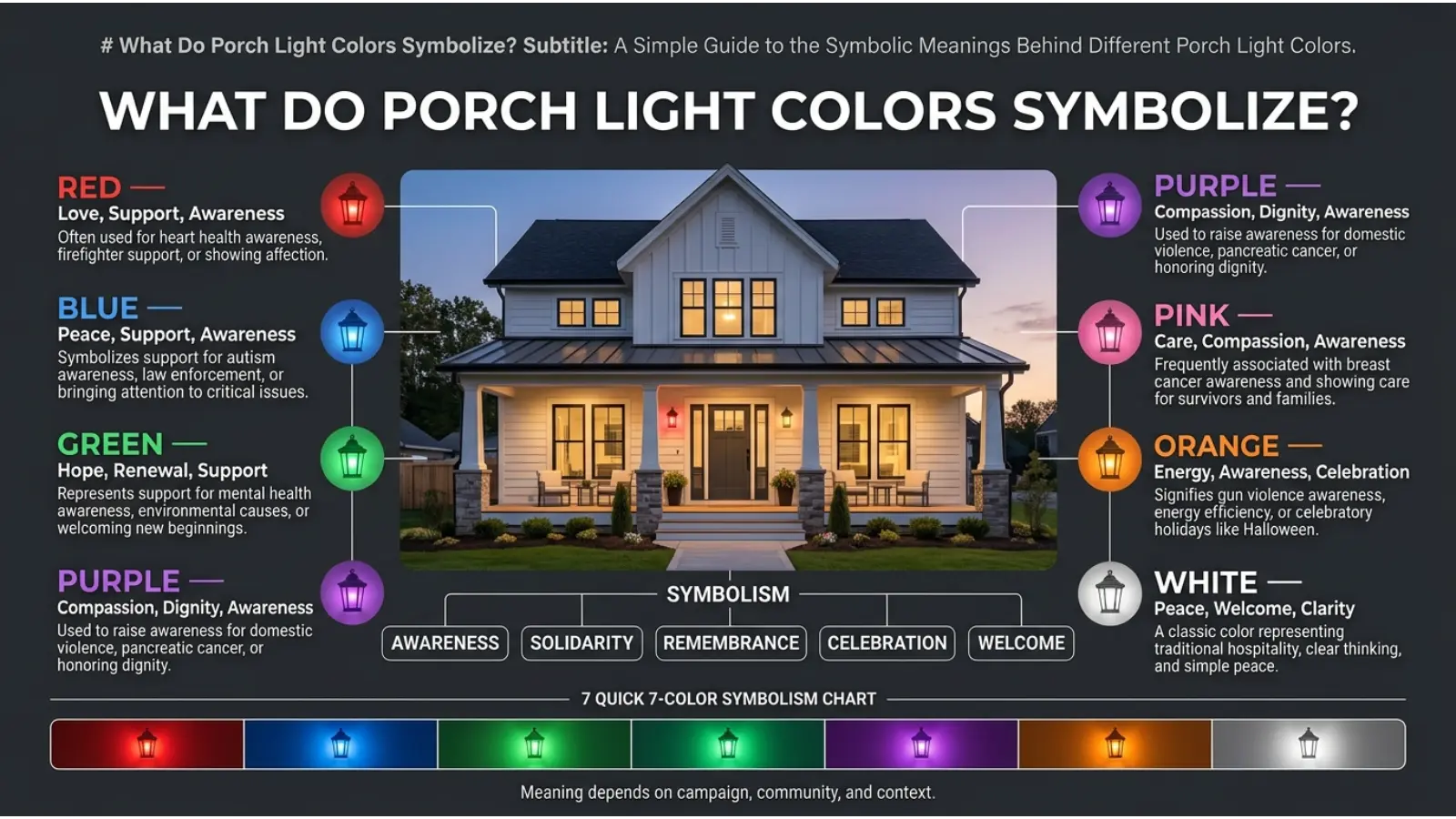 What Do Porch Light Colors Symbolize?