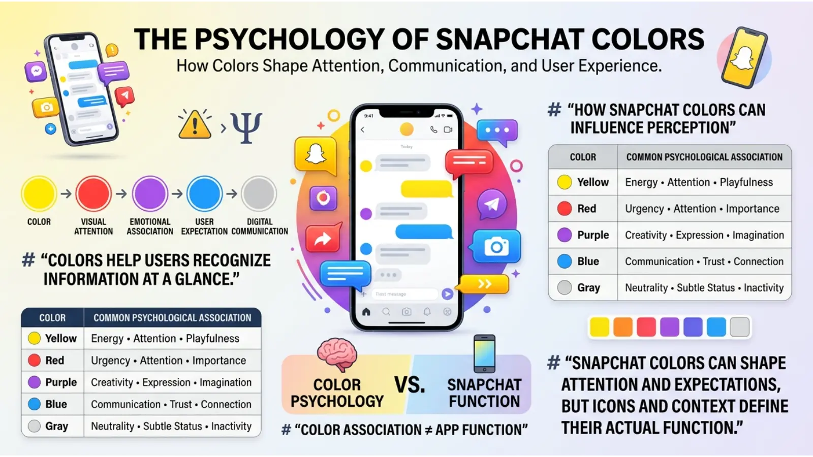 The Psychology of Snapchat Colors
