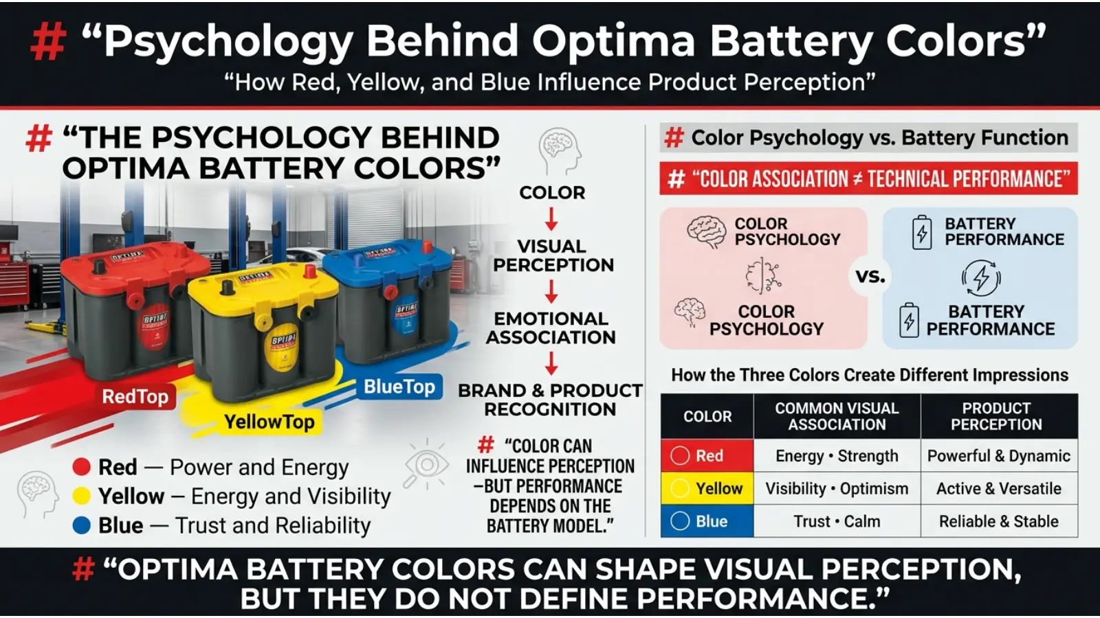 Psychology Behind Optima Battery Colors