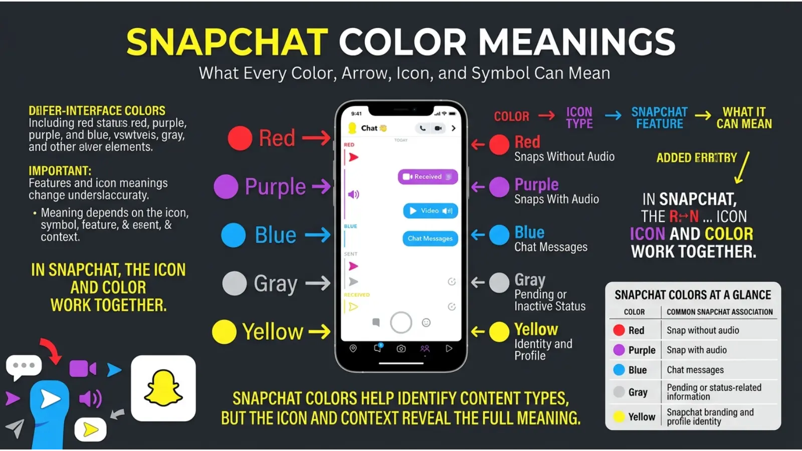 Snapchat Color Meanings