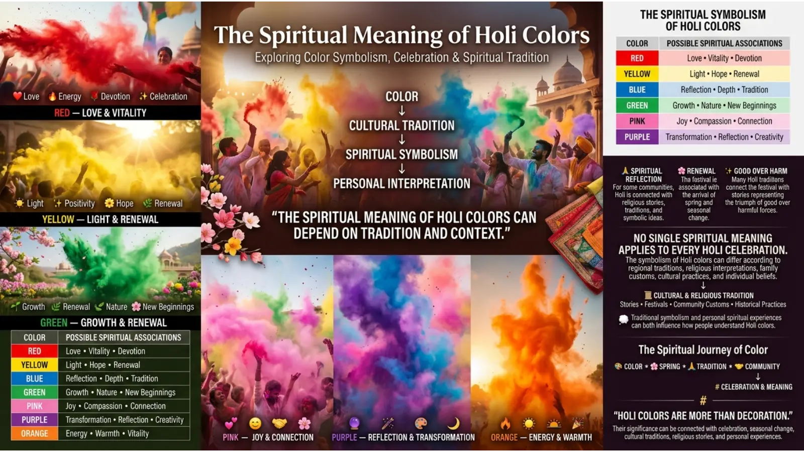 The Spiritual Meaning of Holi Colors
