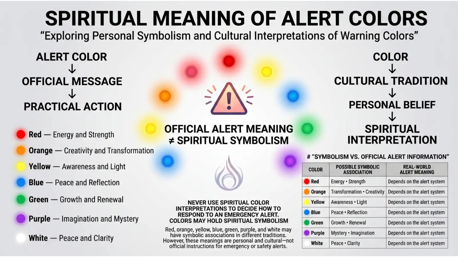 Spiritual Meaning of Alert Colors