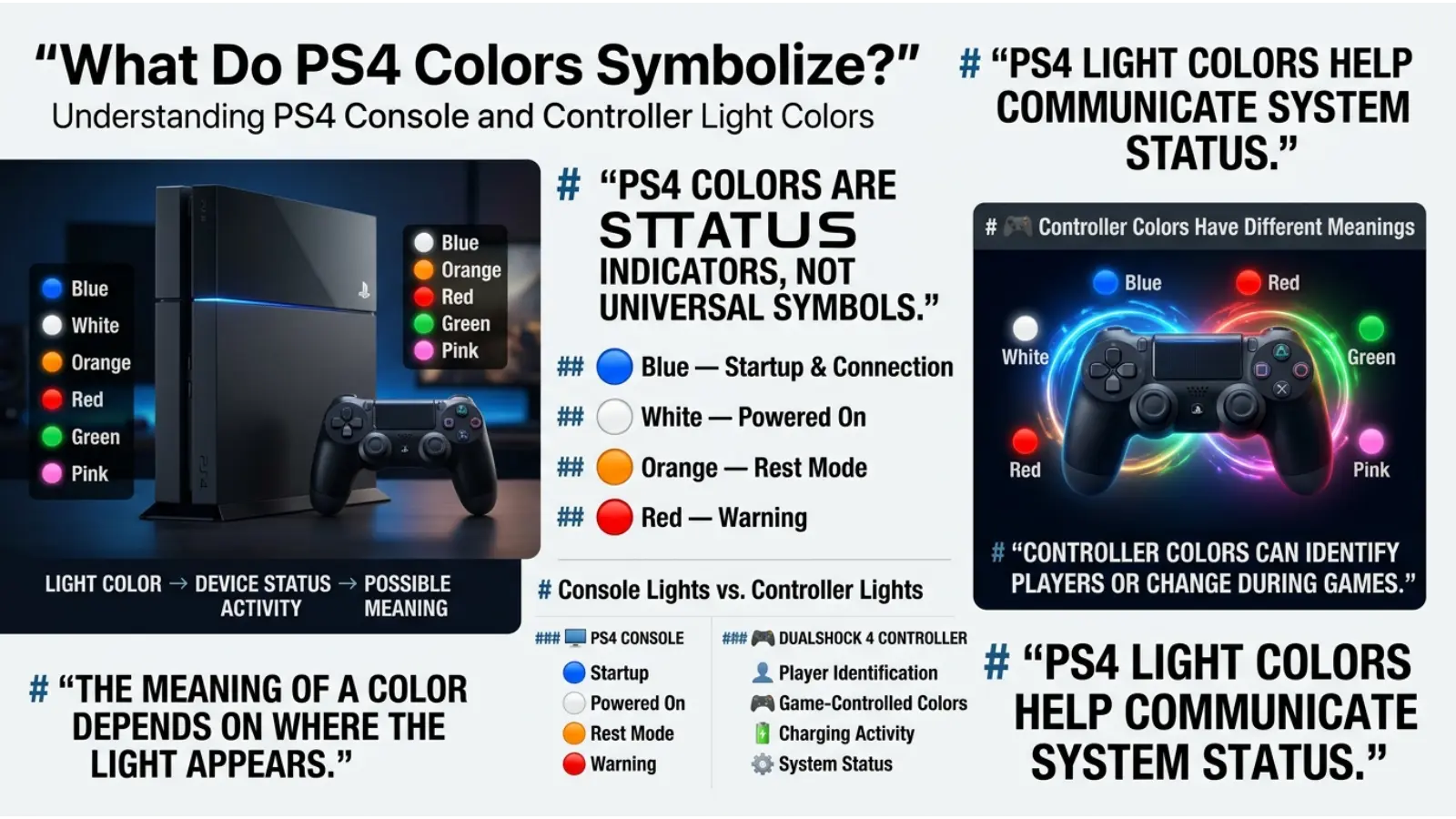 What Do PS4 Colors Symbolize?