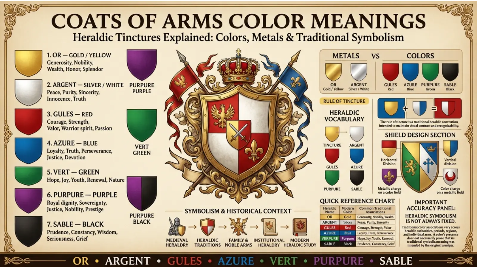 Coats of Arms Color Meanings