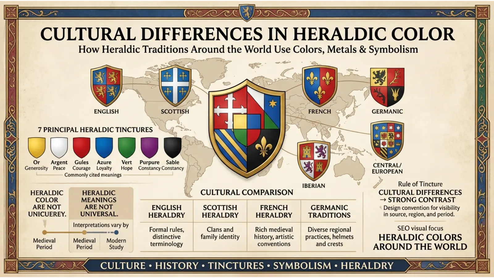Cultural Differences in Heraldic Color