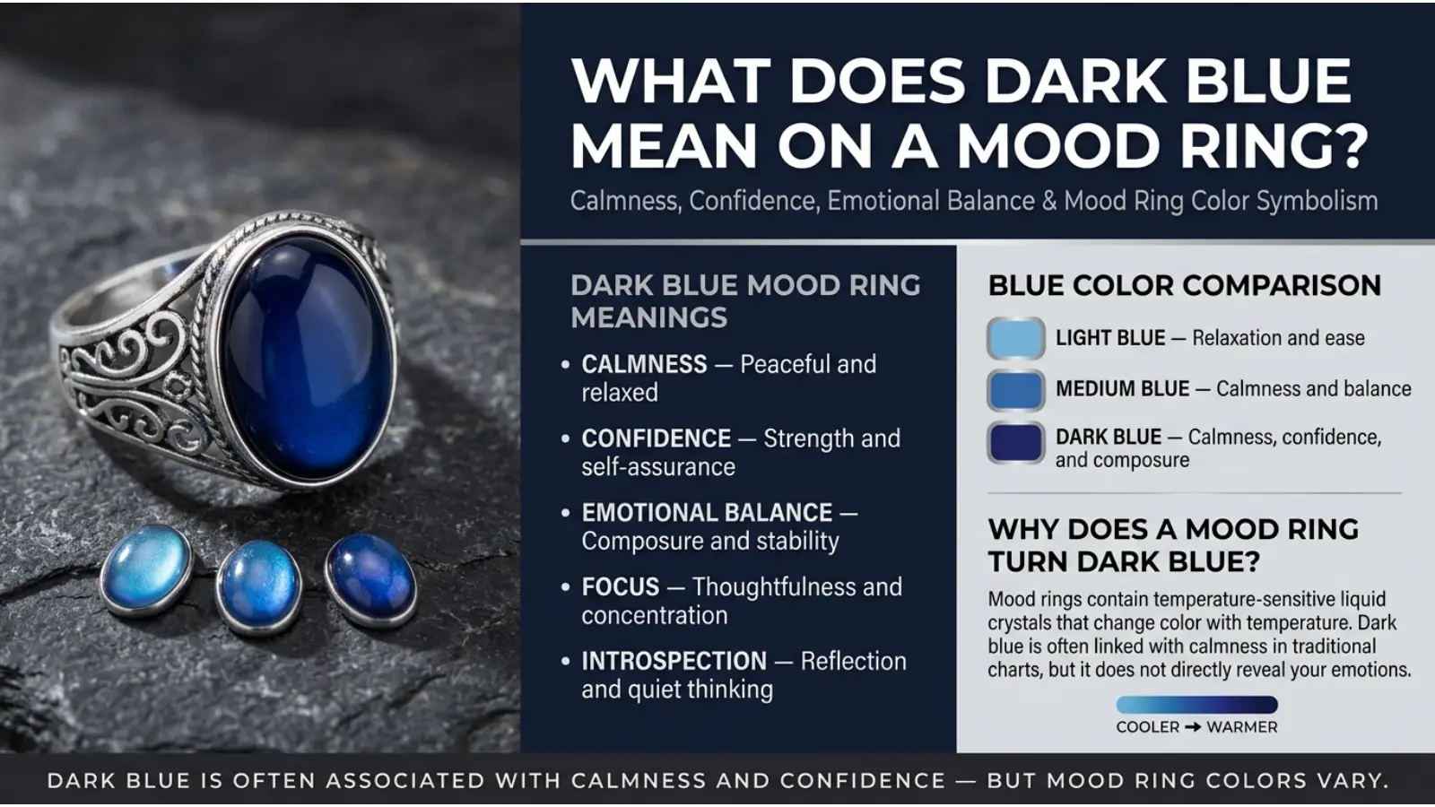 What Does Dark Blue Mean on a Mood Ring?