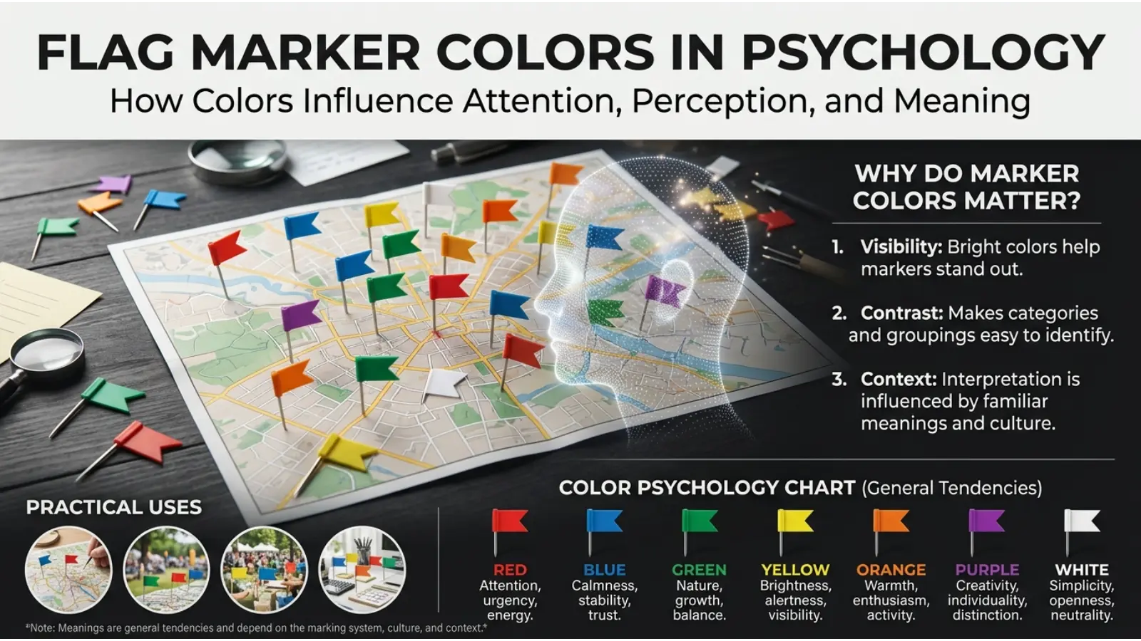 Flag Marker Colors in Psychology