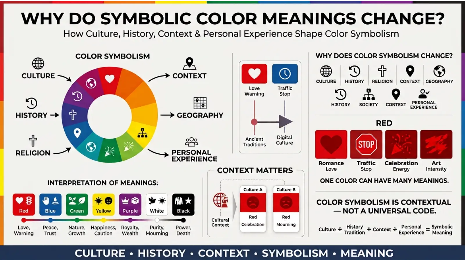 Why Do Symbolic Color Meanings Change?