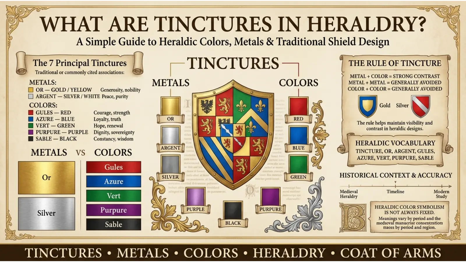 What Are Tinctures in Heraldry?