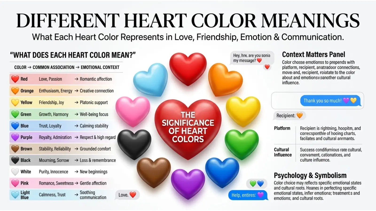 Different Heart Color Meanings