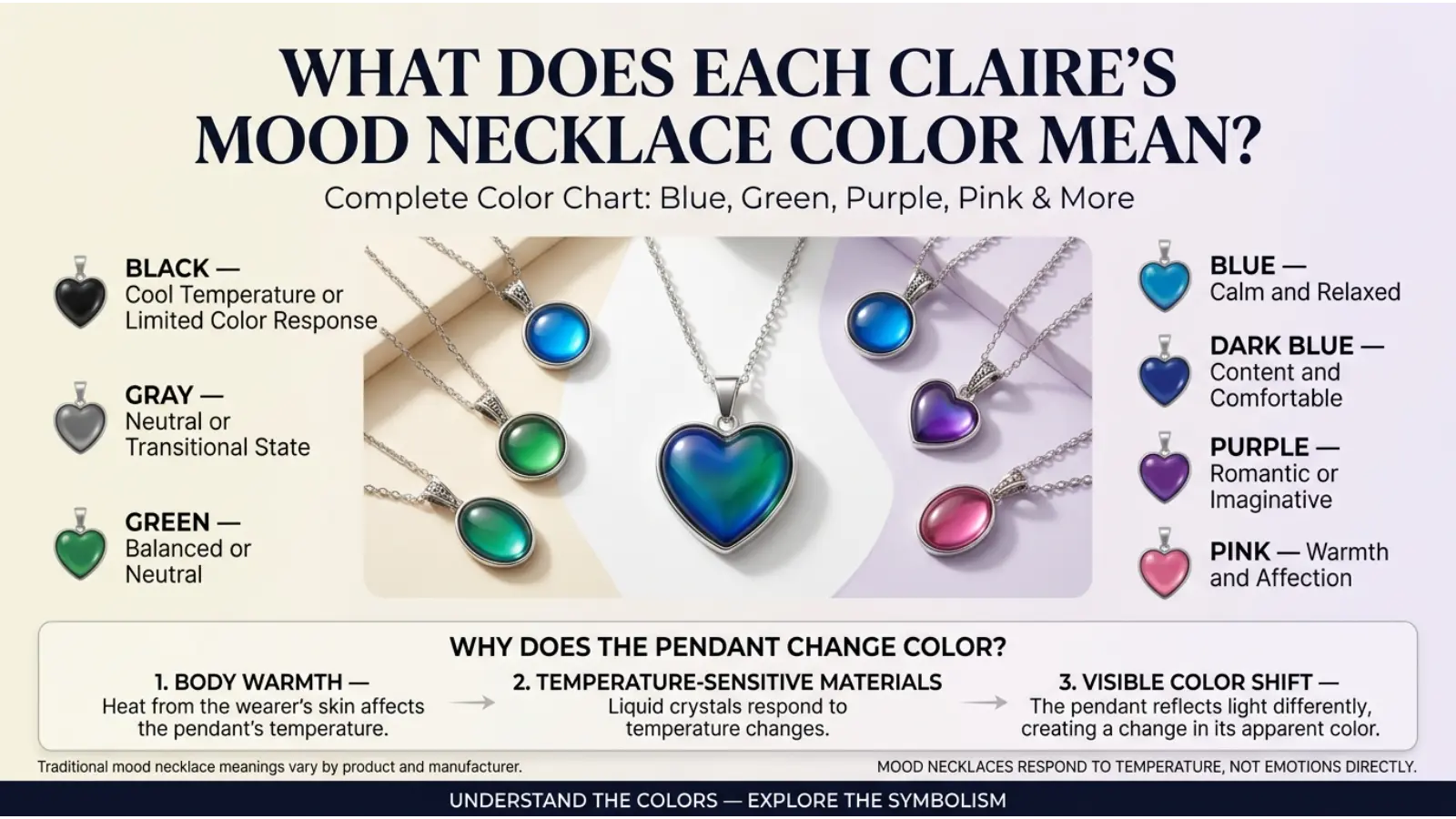 What Does Each Claire’s Mood Necklace Color Mean?