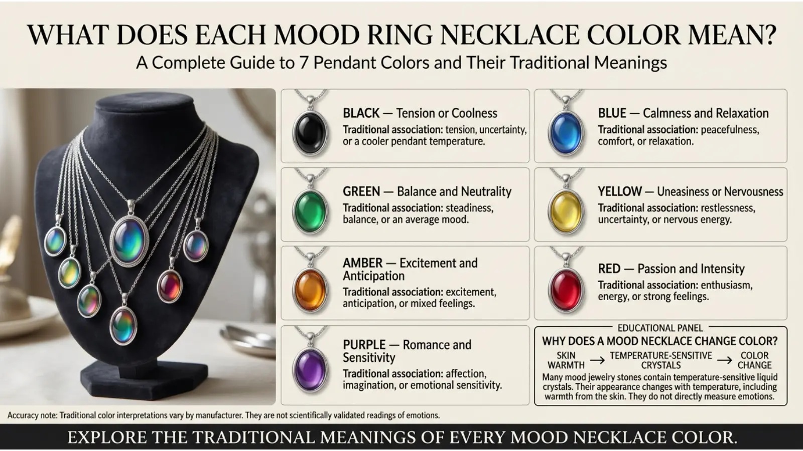Why Does a Mood Ring Necklace Change Color?