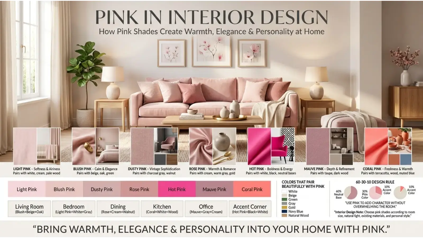Pink in Interior Design