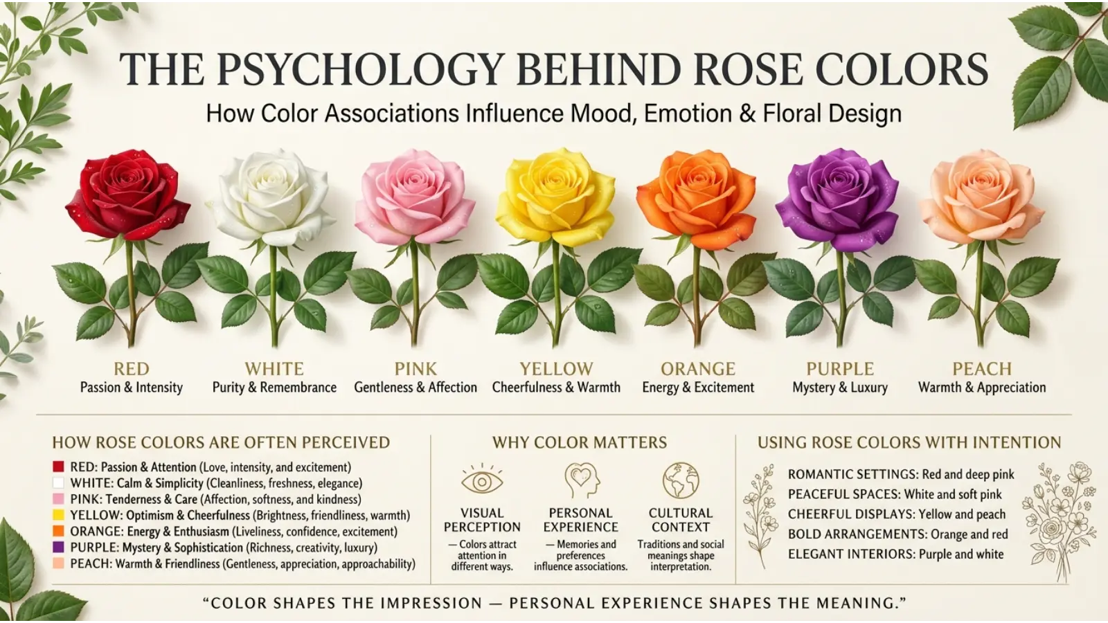 Psychology Behind Rose Colors