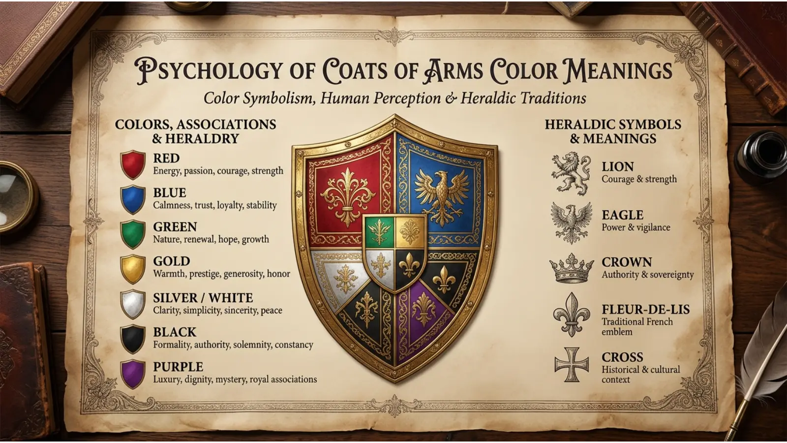 Psychology of Coats of Arms Color Meanings