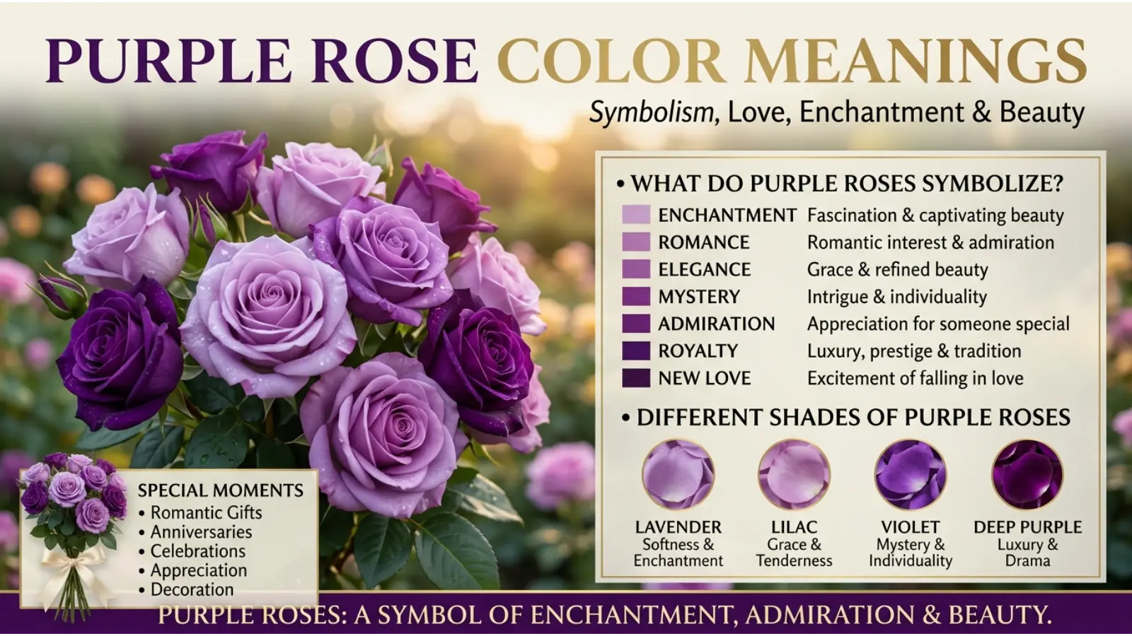 Purple Rose Color Meanings