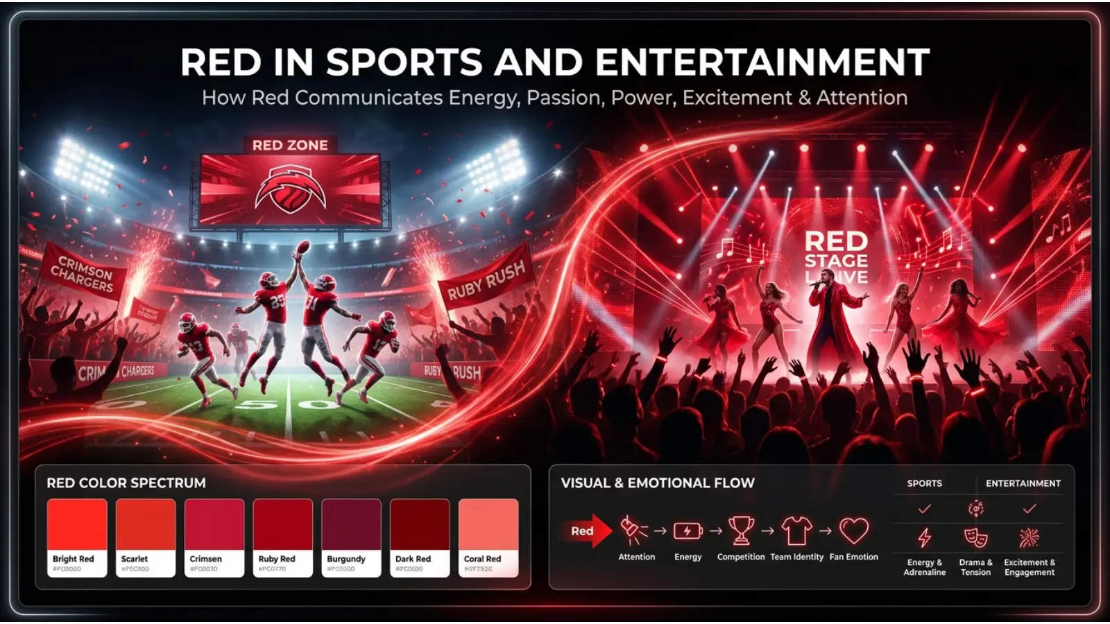 Red in Sports and Entertainment