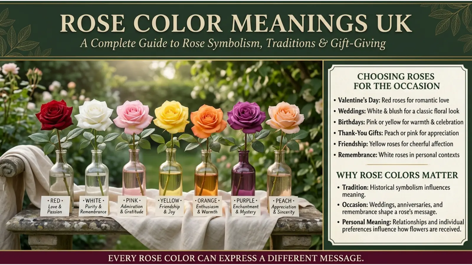 Rose Color Meanings UK