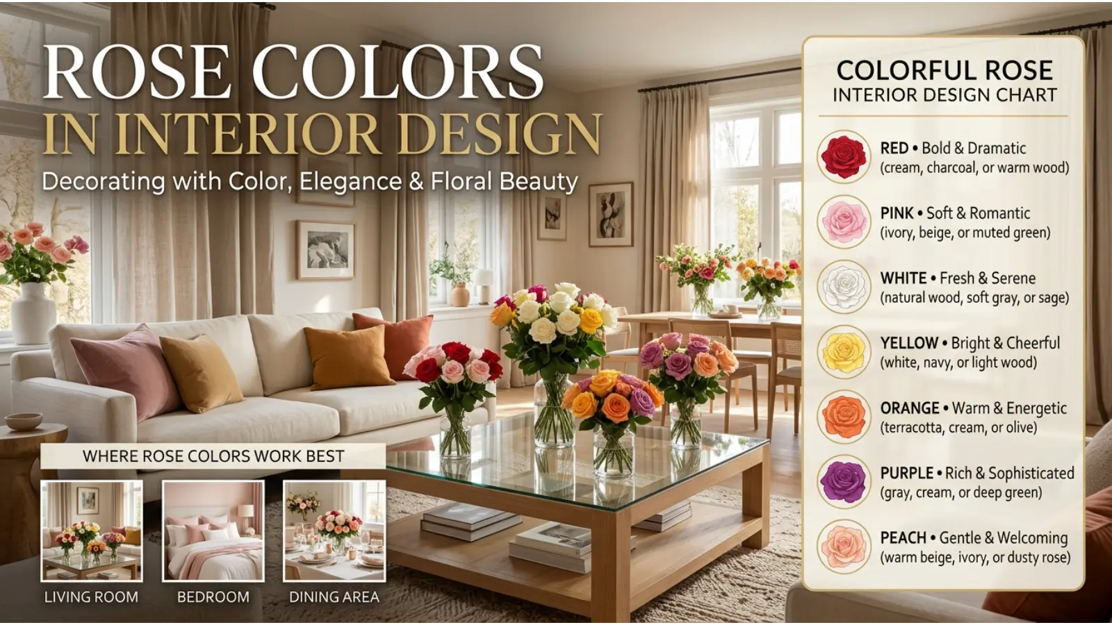 Rose Colors in Interior Design
