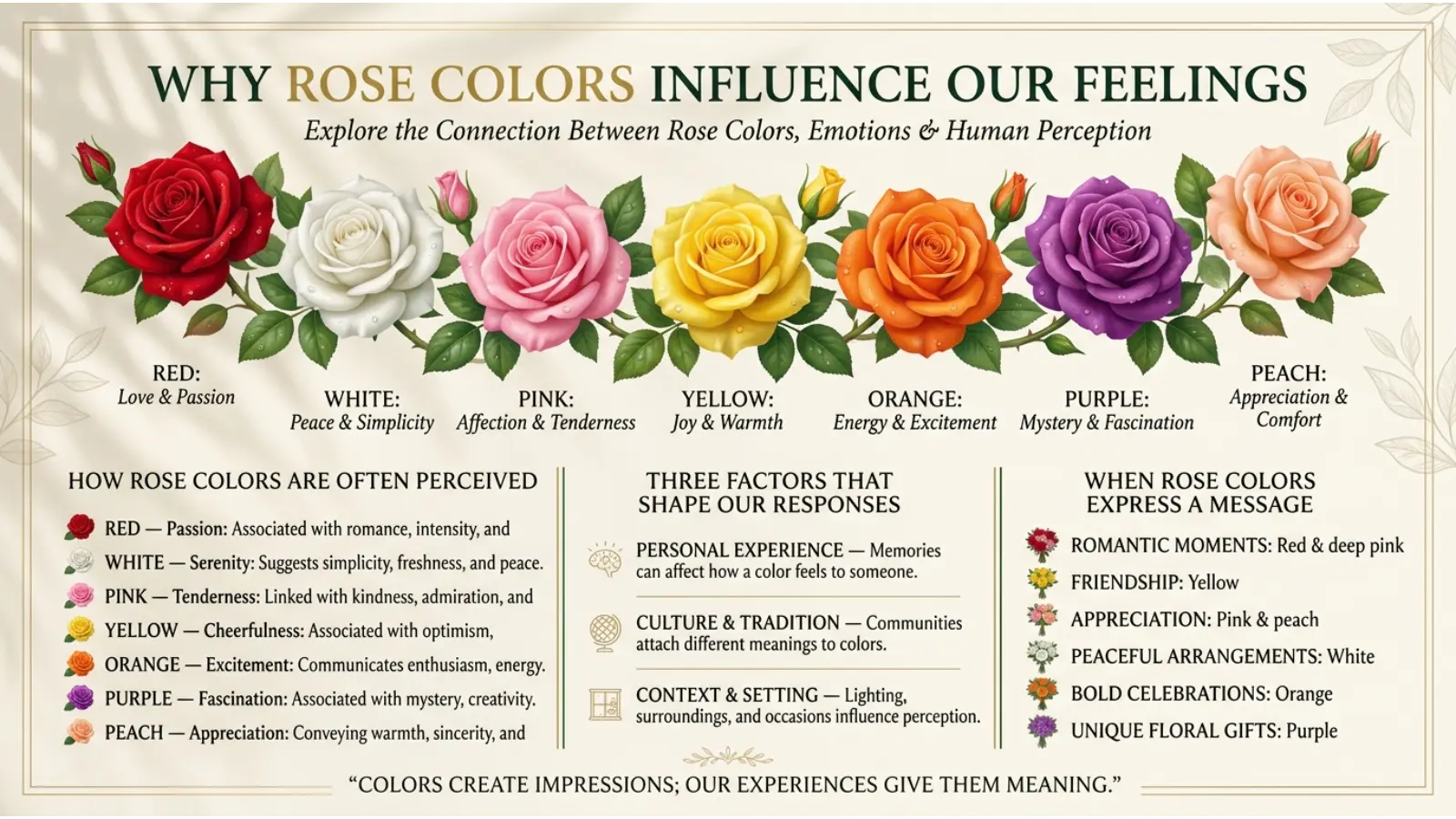Why Rose Colors Influence Our Feelings