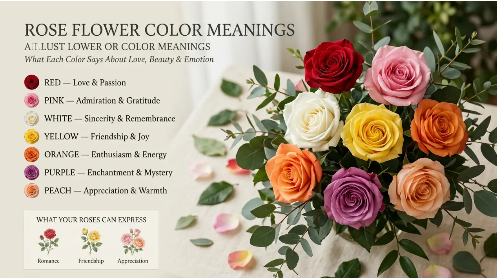Rose Flower Color Meanings