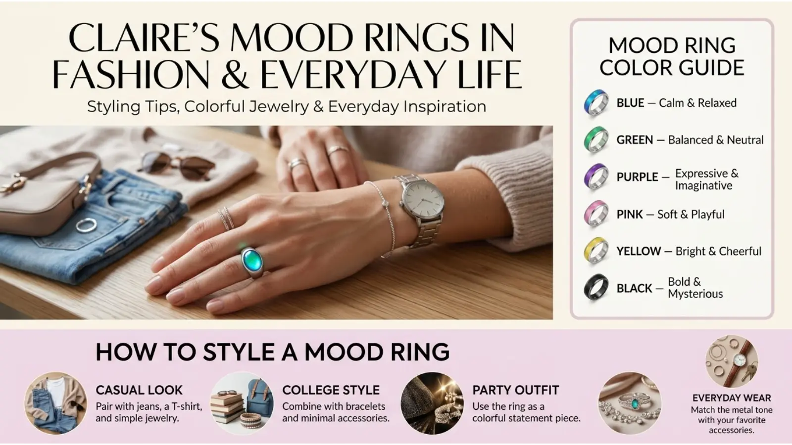 Claire’s Mood Rings in Fashion and Everyday Life