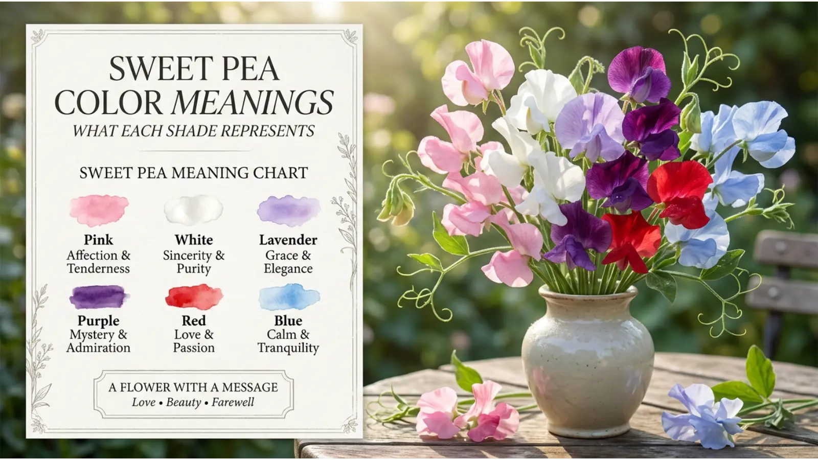 Sweet Pea Color Meanings: Symbolism, Love & Beauty