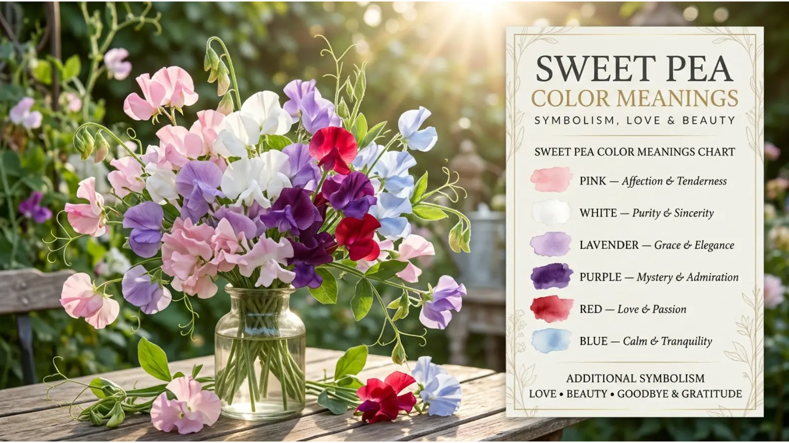 Sweet Pea Color Meanings: Symbolism, Love & Beauty