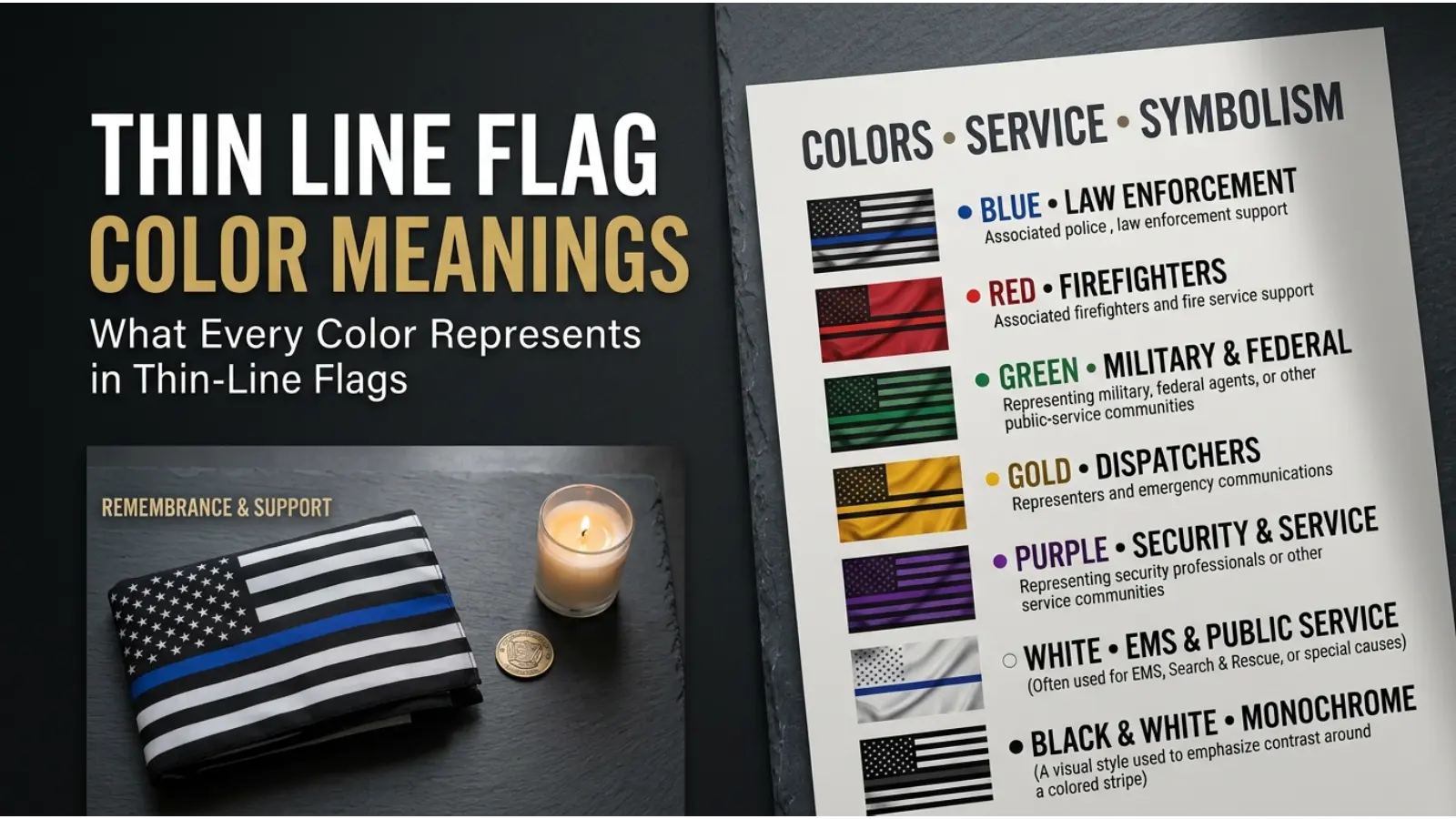 Thin Line Flag Color Meanings