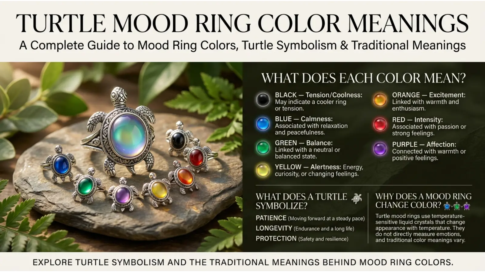 Turtle Mood Ring Color Meanings: A Complete Guide
