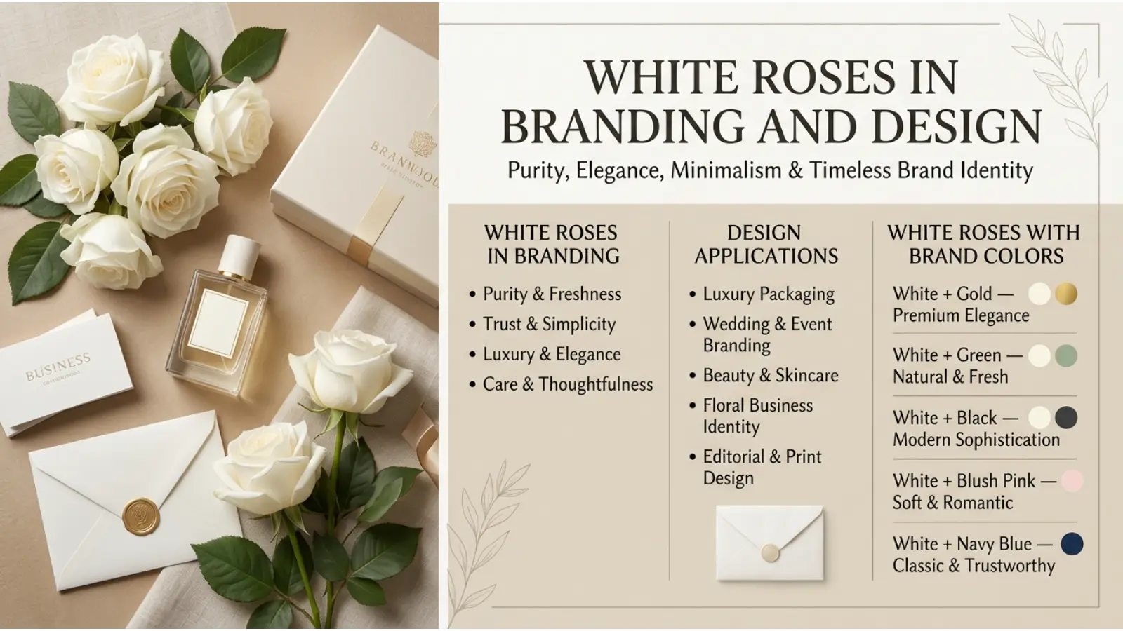 White Roses in Branding and Design