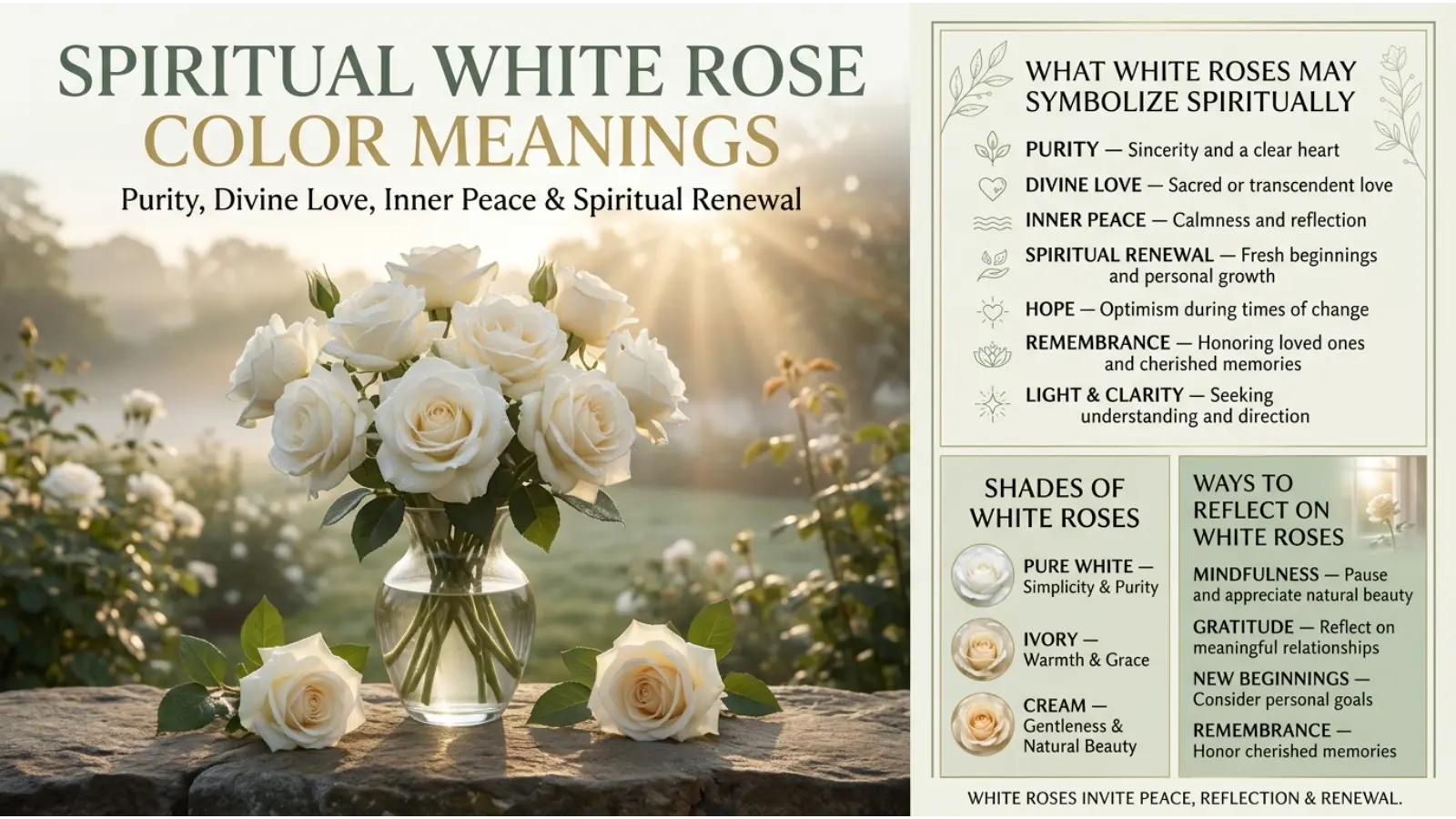 Spiritual White Rose Color Meanings